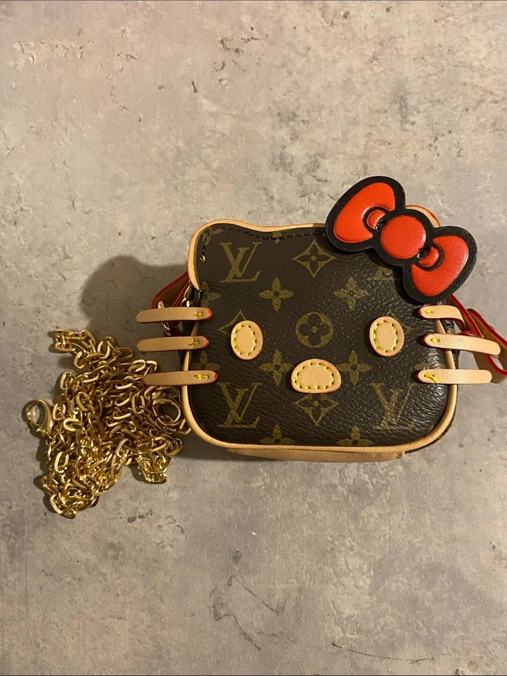 UPCYCLED Off Brand LV Hello Kitty Mini Bag